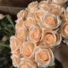 Artificial Flower Branch Artificial Rose Flower Branch Realistic Silk Bloom with Green Leaves Faux Floral Decoration for Home