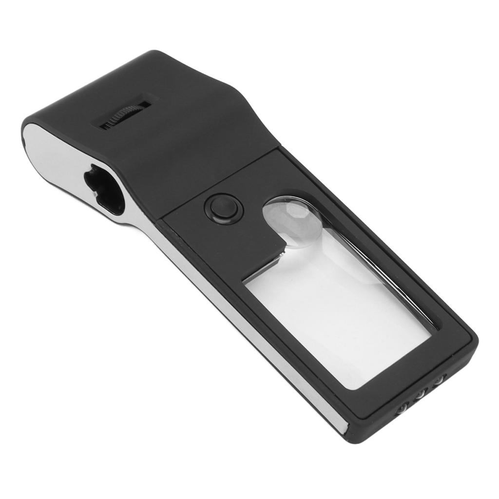 LED Lighted Magnifier 3X 10X 55X Portable Aspheric Magnifier High Bright UV Detection Magnifying Glass