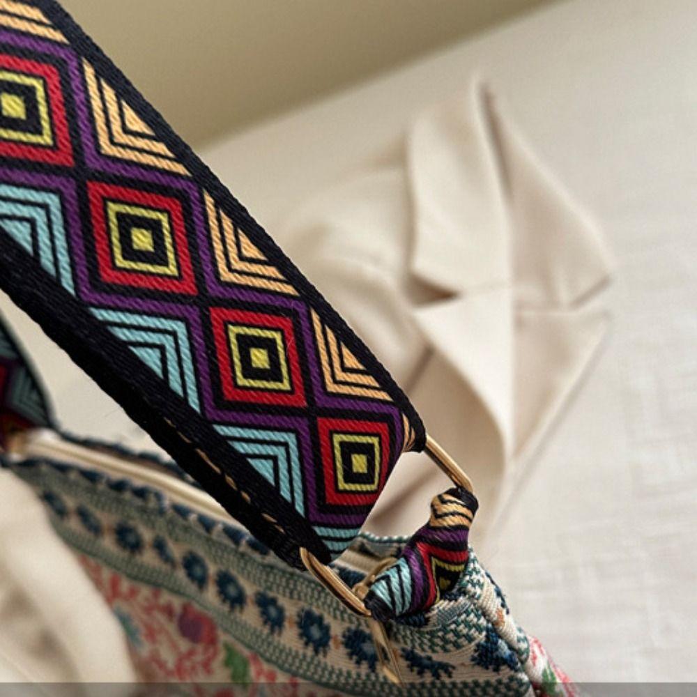 Тканевые сумки кросс-боди в этническом стиле, ретро богемная сумка-мессенджер, портативная сумка на плечо с кисточками, для путешествий