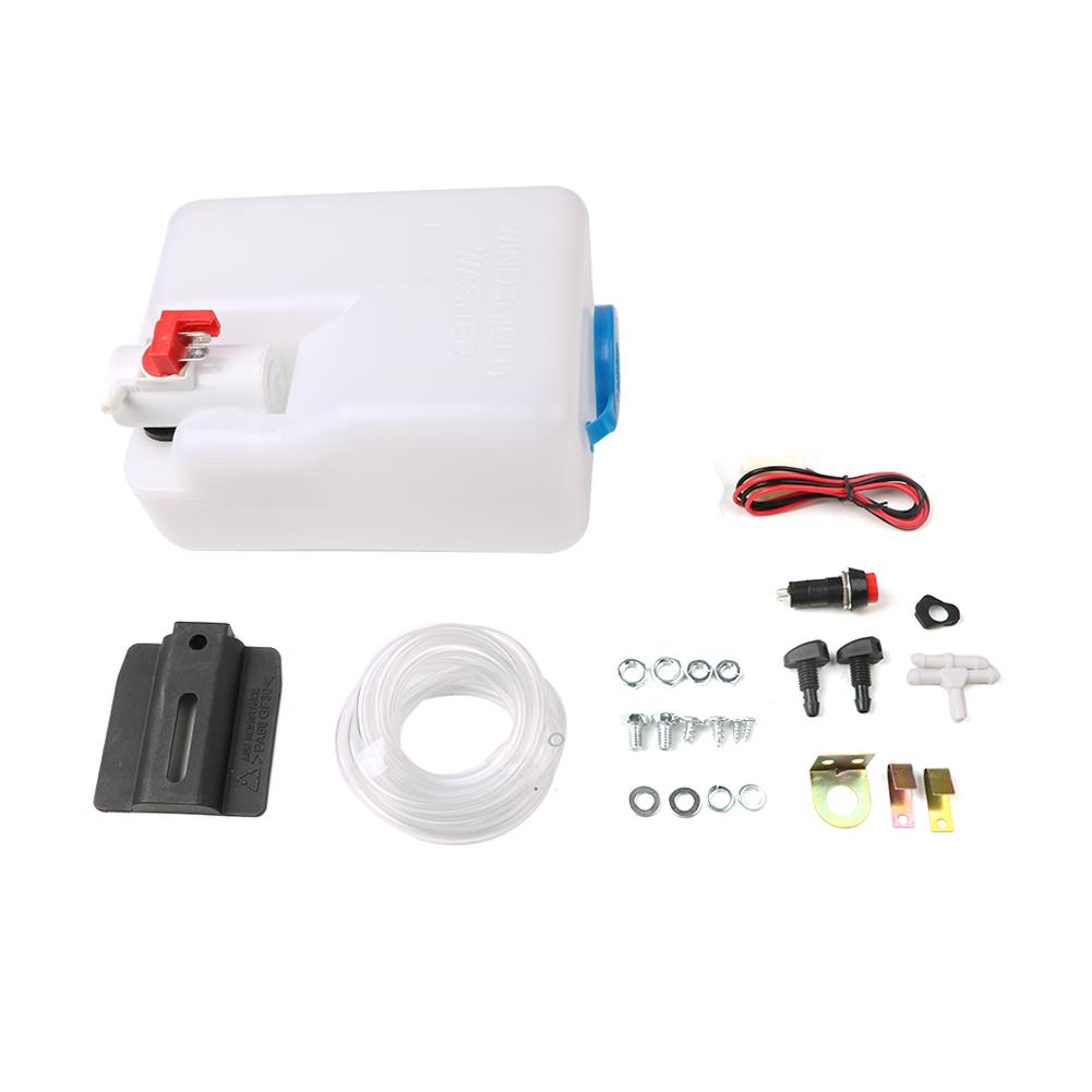 UTV Electric Windshield Wiper Motor Kit Wiper Assembly for Polaris Ranger Honda Washer Reservoir Pump Bottle Jet Wiper DC12V 30W