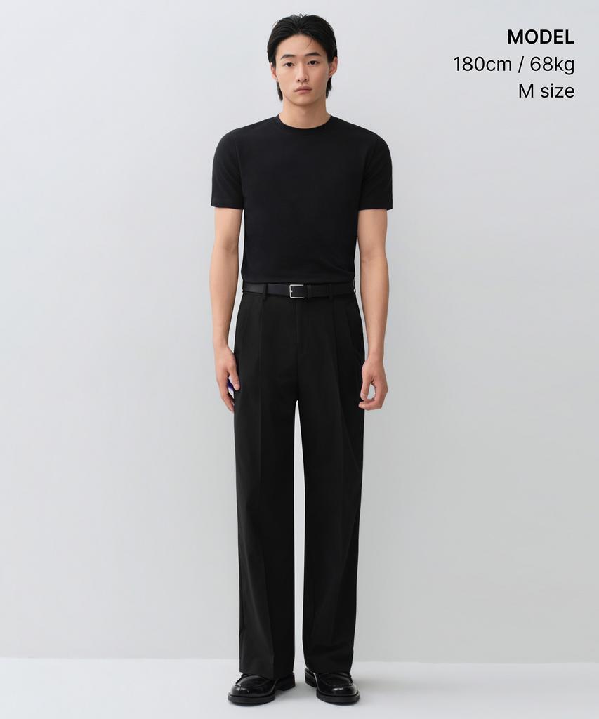 MUSINSA STANDARD [Cooltandard] Muscle Fit T-Shirt [Black]