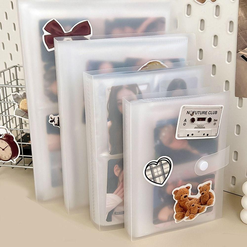 Plastic Photo Album 3/4/5/6/7inch Star Card Holder Simple Photo Card Album Train Ticket