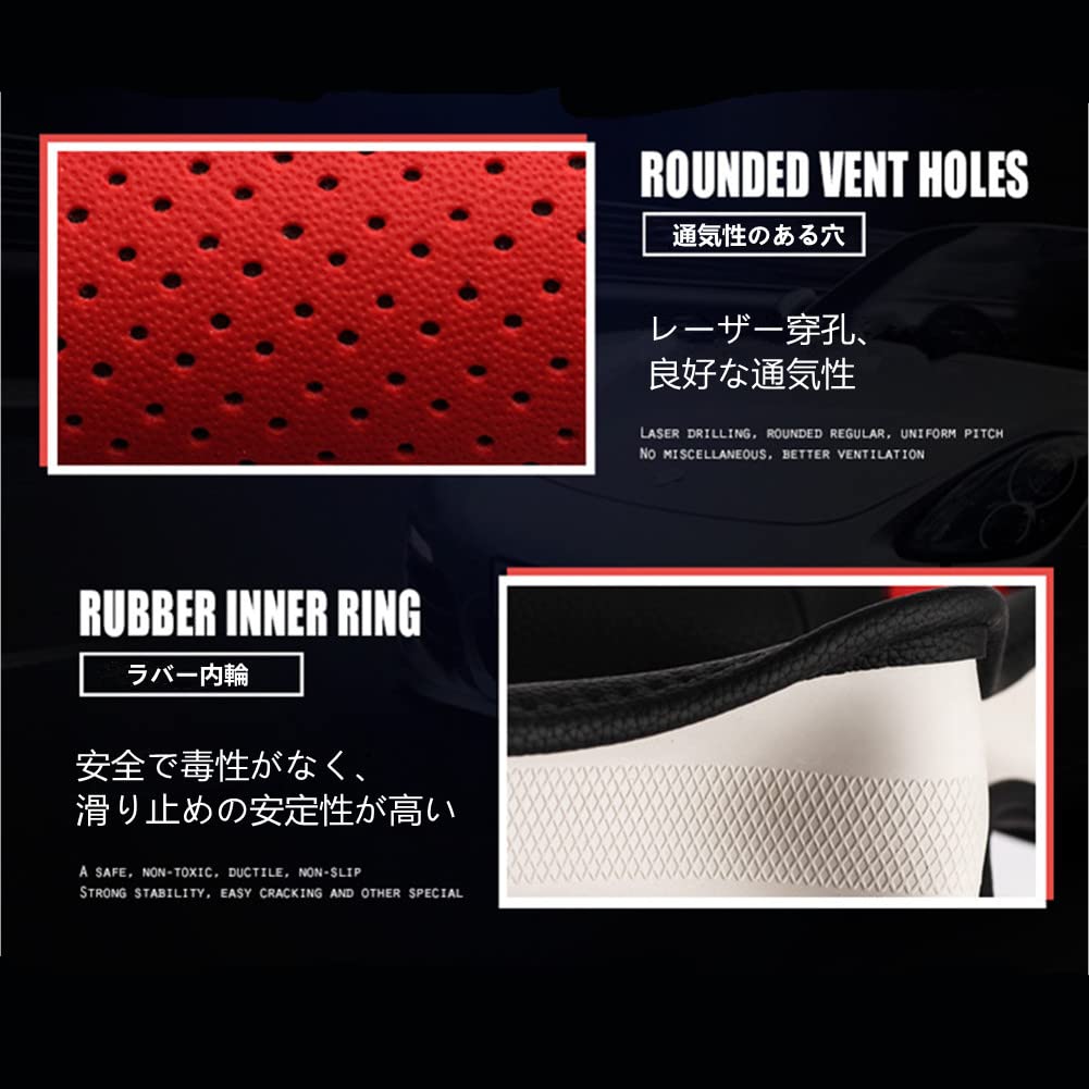 TATACLEA Steering Wheel Cover, For Light Vehicles, Passenger Cars, Genuine Leather, O-type, Steering Cover