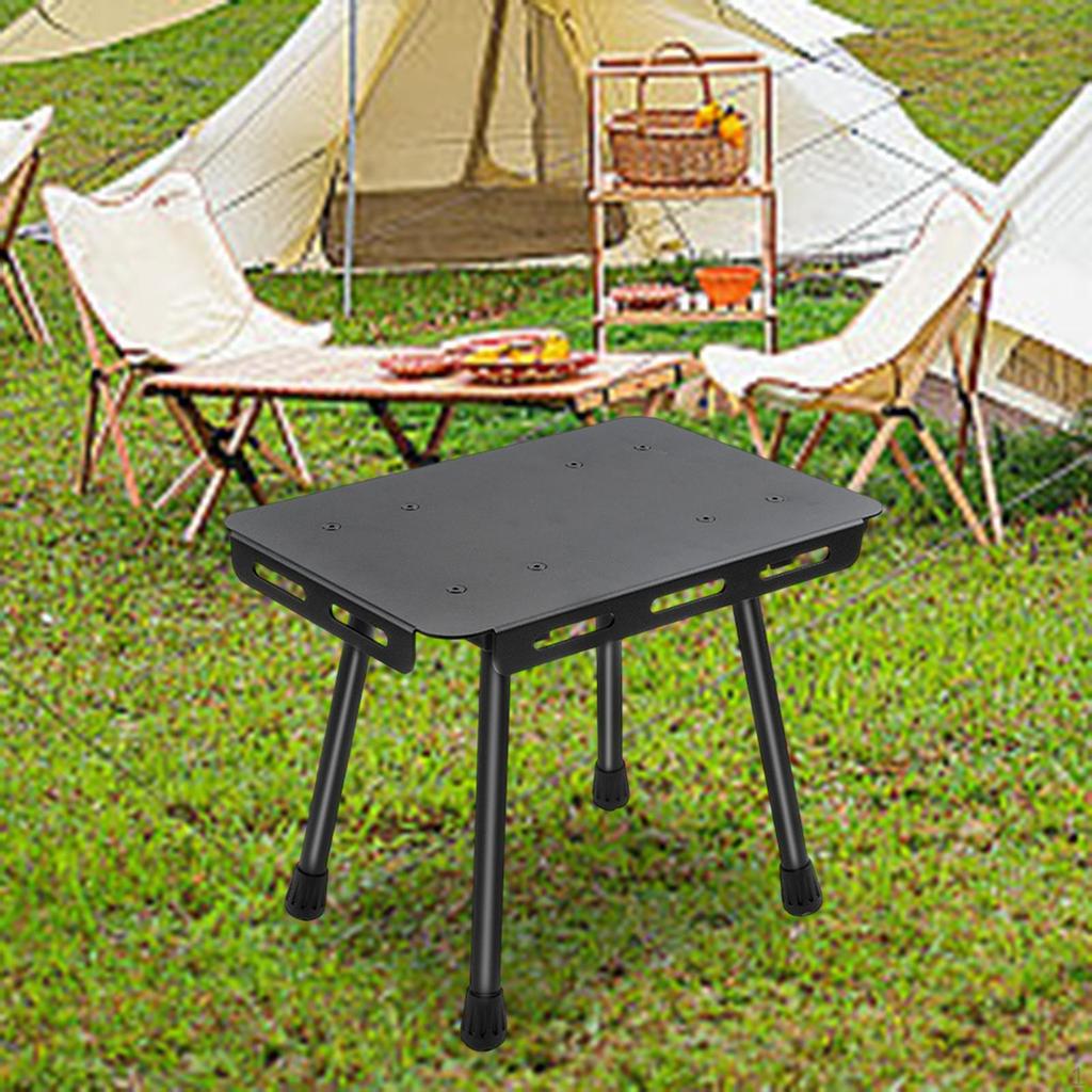 Алюминиевый походный стол с небольшим табуретом для путешествий и рыбалки