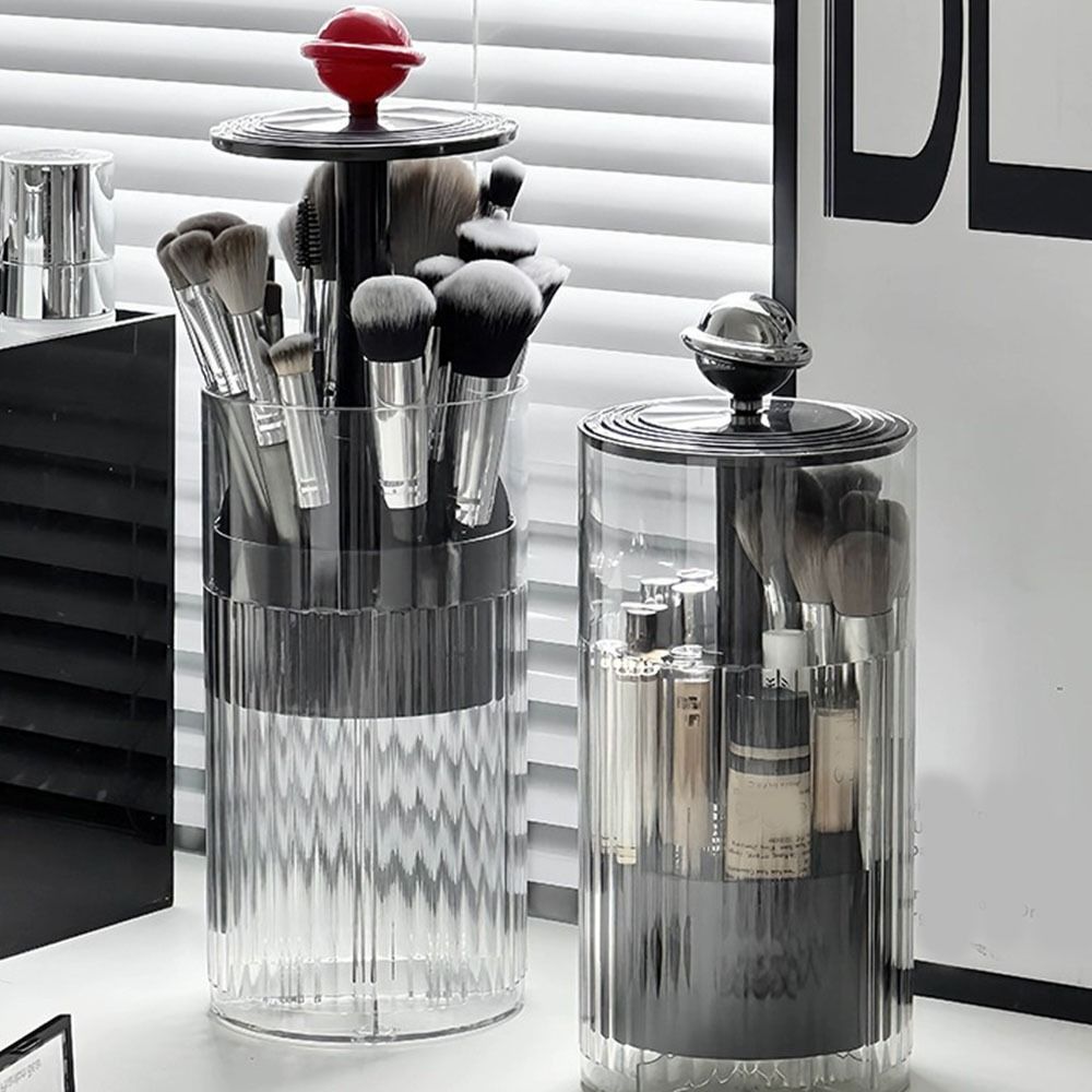 with Lid Automatic Lifting Makeup Brushes Holder Plastic Cosmetic Brushes Storage Box  Home