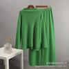2026 Hot Sale Solid Color Two Piece Set Women Irregular Split Top Wide Leg Pants Casual Loose