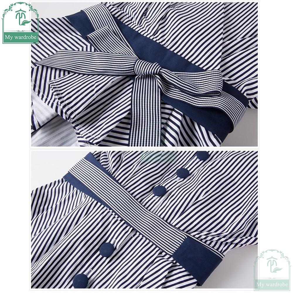 Blouse Shirt Women Fashion Bow V-neck Striped Elegant Ladies Tops Female Clothing