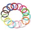 5/10Pcs Metal Colorful Keyring Keychain Split Ring 25/30mm Round Flat Line Key Ring for DIY Handmade Jewelry Making Accessories