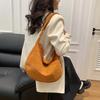Corduroy Canvas Bag Women's New College Students Class Cloth Bag Versatile Portable Shoulder Tote Bag Tide