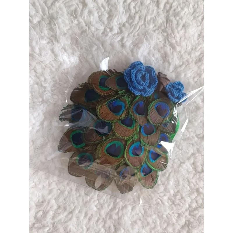 Трансграничные источники головной убор для младенца павлиньи перья реквизит для фотосъемки новорожденных новый стодневный детский фотомоделирование одежда