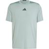 Designed-For-Training Intensity Logo Fitness Moisture-Wicking Crew Neck Short Sleeve Dopamine T-Shirt Men Tops Silver Green JI8187