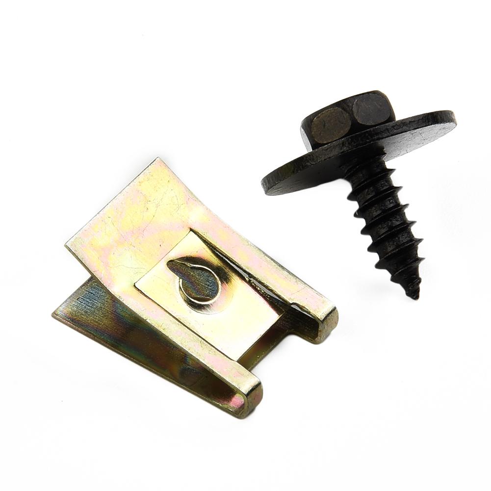 40 шт. 8 мм шестигранная головка болта для BMW E81 E82 E88 E21 E32 F07 F11 R50 Z3 шасси защита двигателя металлические гайки/винтовые шайбы U-образный зажим