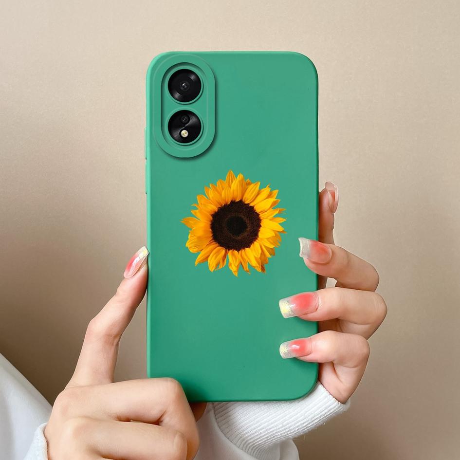 For OPPO A2 A38 A58 A78 A79 Realme 11 Pro Plus Phone Case Cute Fashion High Quality Sunflower Butterfly Matte Liquid Silicone For OPPO Phone Bumper