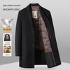Men's Mid-Length Wool Cashmere Coat with Detachable Goose Down Vest