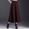 Модная женская зимняя шерстяная юбка-полусолнце А-силуэта: Дизайн со средней длиной и расклешением