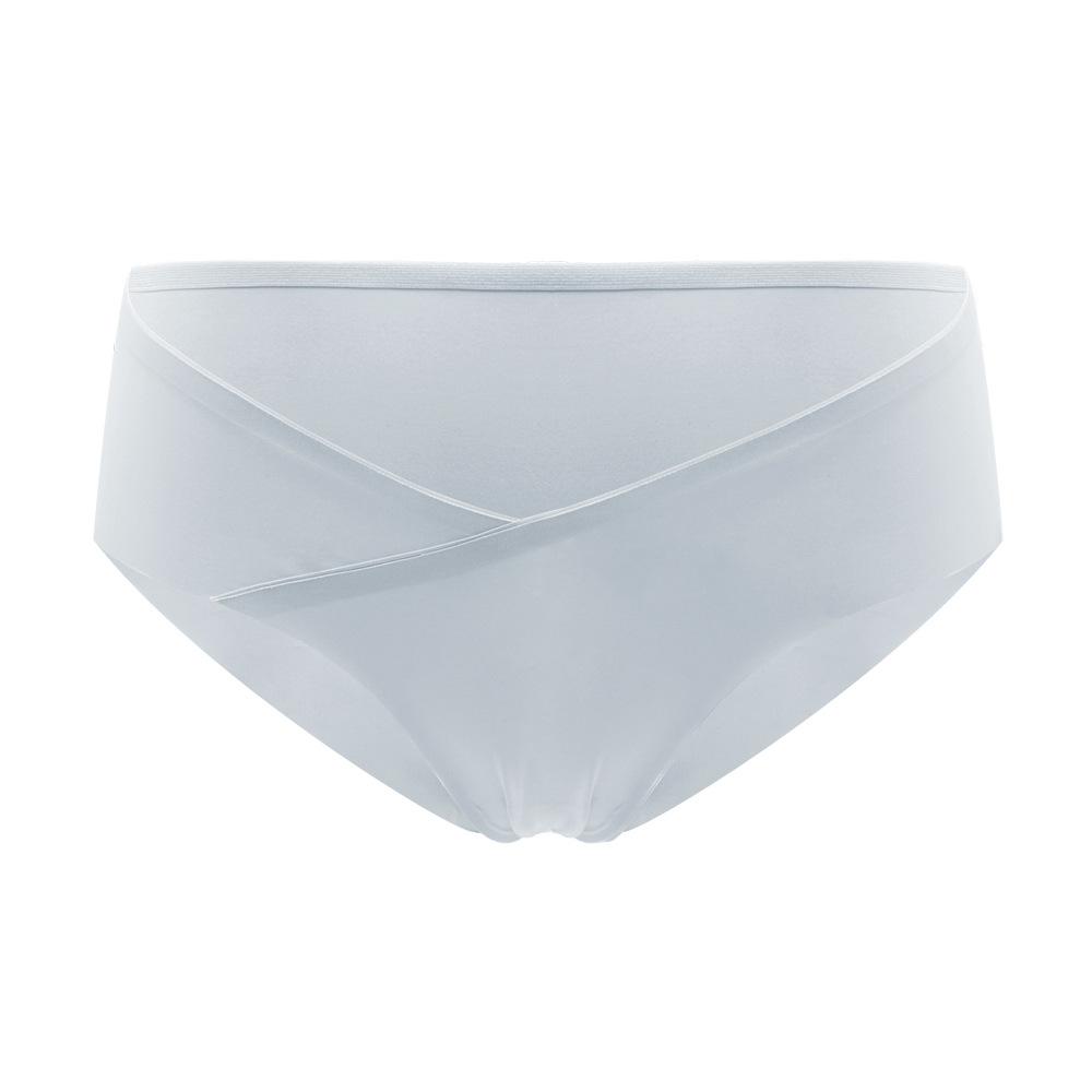 Нижнее белье для беременных женщин с эффектом подтяжки бедер, женское, антибактериальное, с V-образным вырезом, бесшовное, с низкой талией, с треугольными чашечками, большого размера