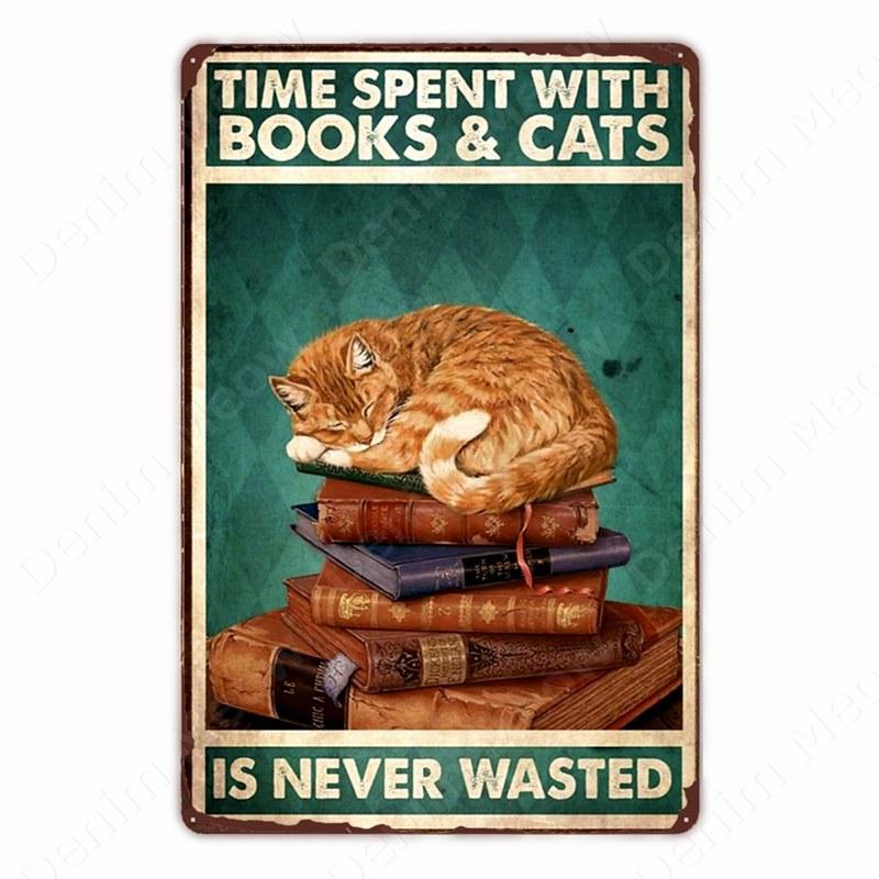 Черная кошка Винтажные жестяные таблички, забавный постер из металла, настенный декор, дом, бар, паб, кафе, ферма, ванная комната, я ненавижу всех