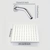 Stainless Steel High-Pressure Powerful Showerhead - Water-Saving & High-Flow Modern Design, Wall-Mounted Square Polished Finish