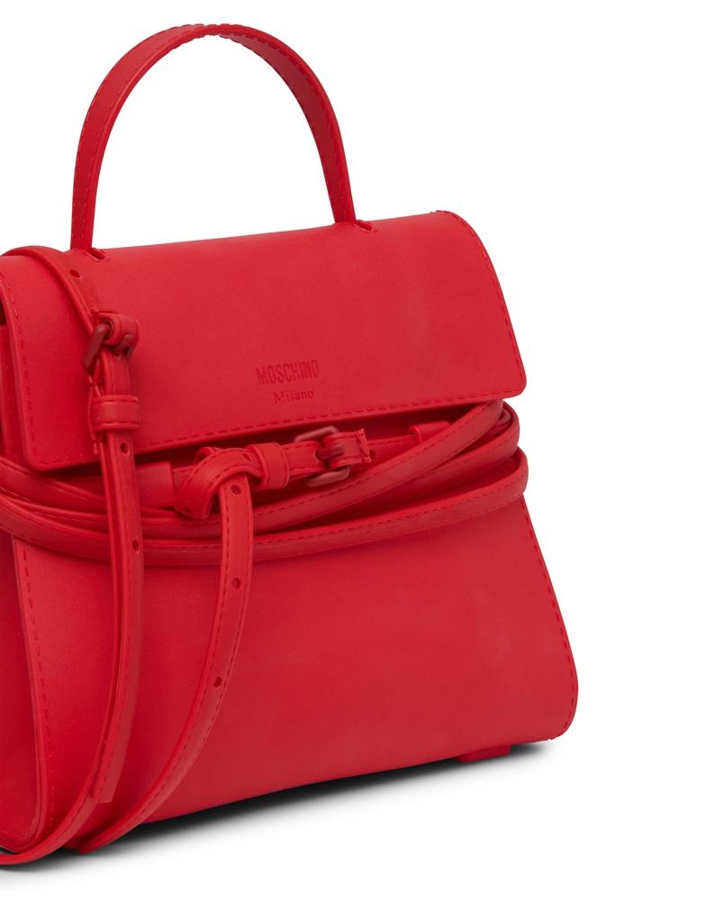 Moschino Tie Me Silicone Small Handbag Red
