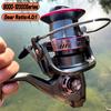 LEO High Strength Fishing Reel Spinning 9000/10000/12000 Series Metal Spool Spinning Reel for Sea Fishing 66lbs Max Drag Metal Deep Line Cup