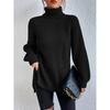Turtleneck Knitted Sweater Mid-Length Sweater Coat Soft and Comfortable French Style Women's Sweater Long Dress
