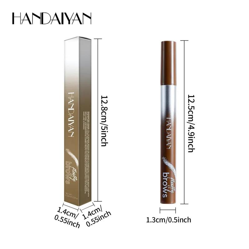 Квадратная кисть Wild Liquid Eyebrow Pen Натуральная водостойкая стойкая 4D ручка для татуажа бровей, похожая на волоски Жидкая бровь Корейский макияж