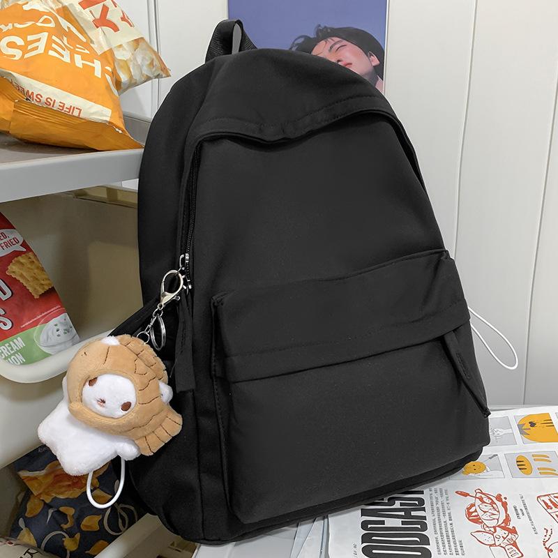 Children's Elementary School Students Junior High School Students College Students Backpacks Solid Color Shoulders