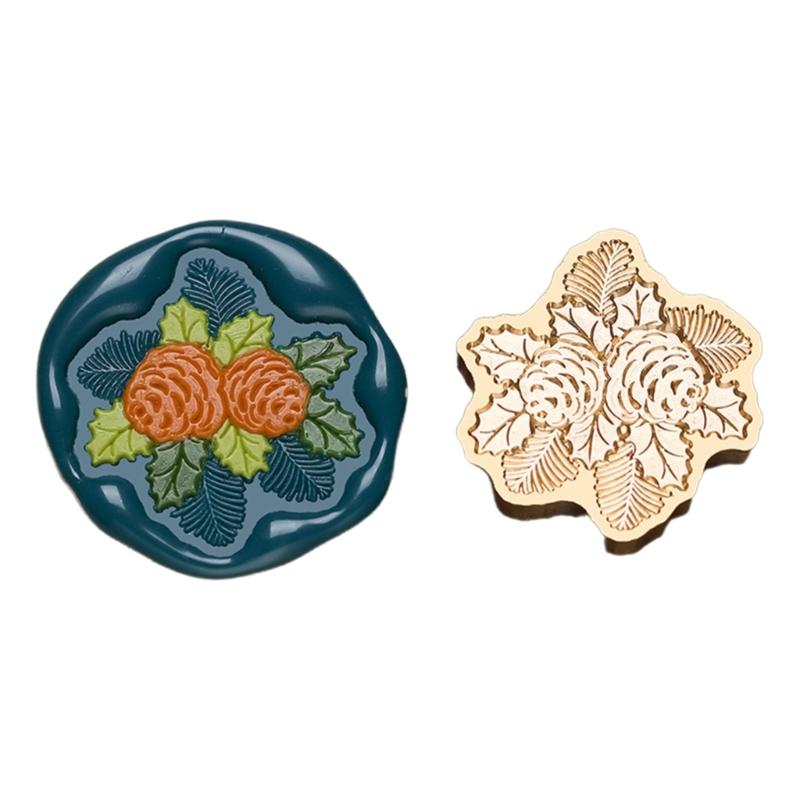 Vintage Stamp Head for Seal Letter Envelope Wedding Invitations Christmas Card Decoration, Christmas Embossed Seal Stamp