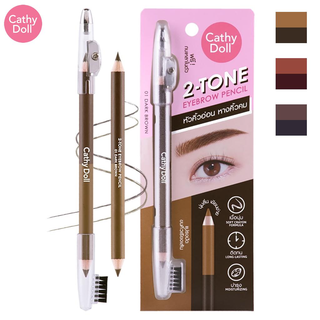 Cathy Doll 2-х тональный карандаш для бровей 1г+1г №01-03 - Thai Cosmetic