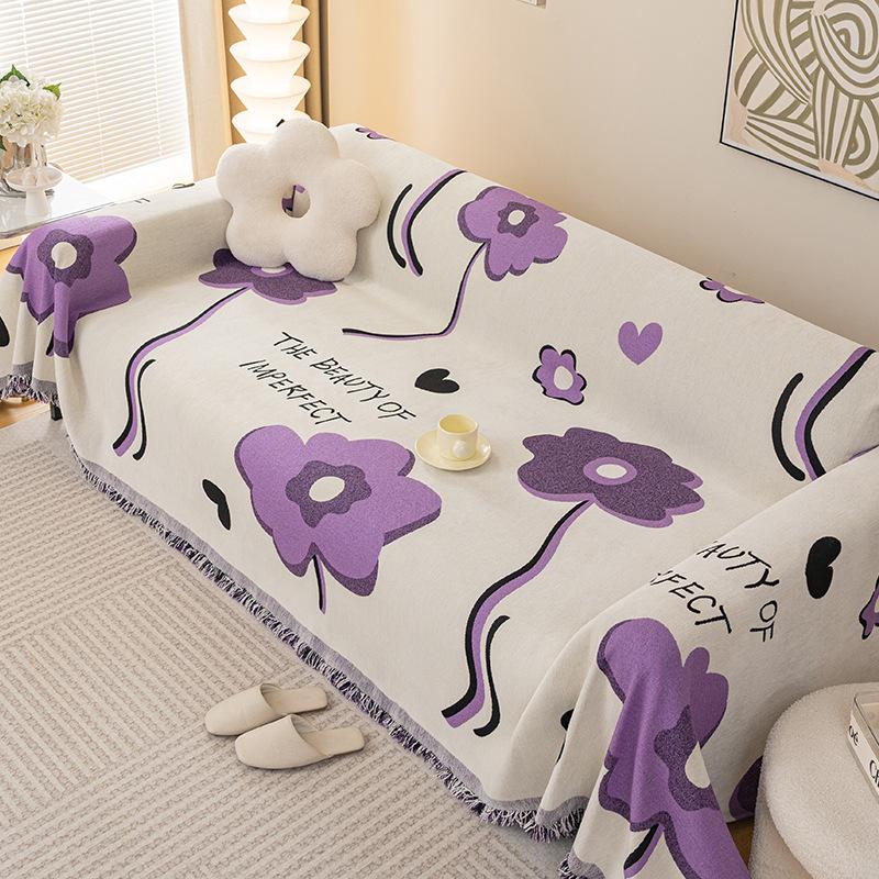 Printed Chenille Sofa Cover Cloth Four Seasons Universal Sofa Towel Non-Slip Cushion Anti-Scratching Sofa Cover Full Cover Blanket