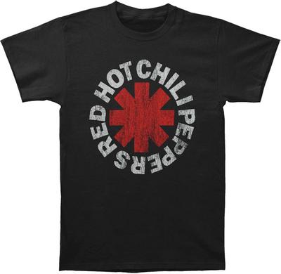 Винтажная футболка Red Hot Chili Peppers с эффектом потертости и звездочкой