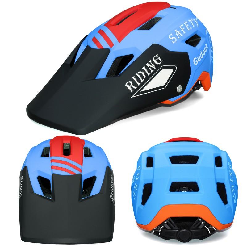 Mountain Bike Downhill Helmet With Extended Visor Half Shell Adult Cycling Outdoor Sports