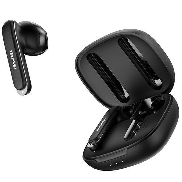 Słuchawki Bluetooth AWEI T66 TWS z ładowarką dokującą Czarne