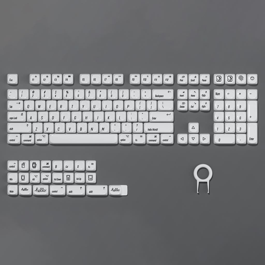 Xiaomi 132 Keys Green 5 Sides Dye Sublimation PBT Keycaps Cute MOA Profile Keycaps for Cherry Gateron MX Switches Mechanical Keyboards