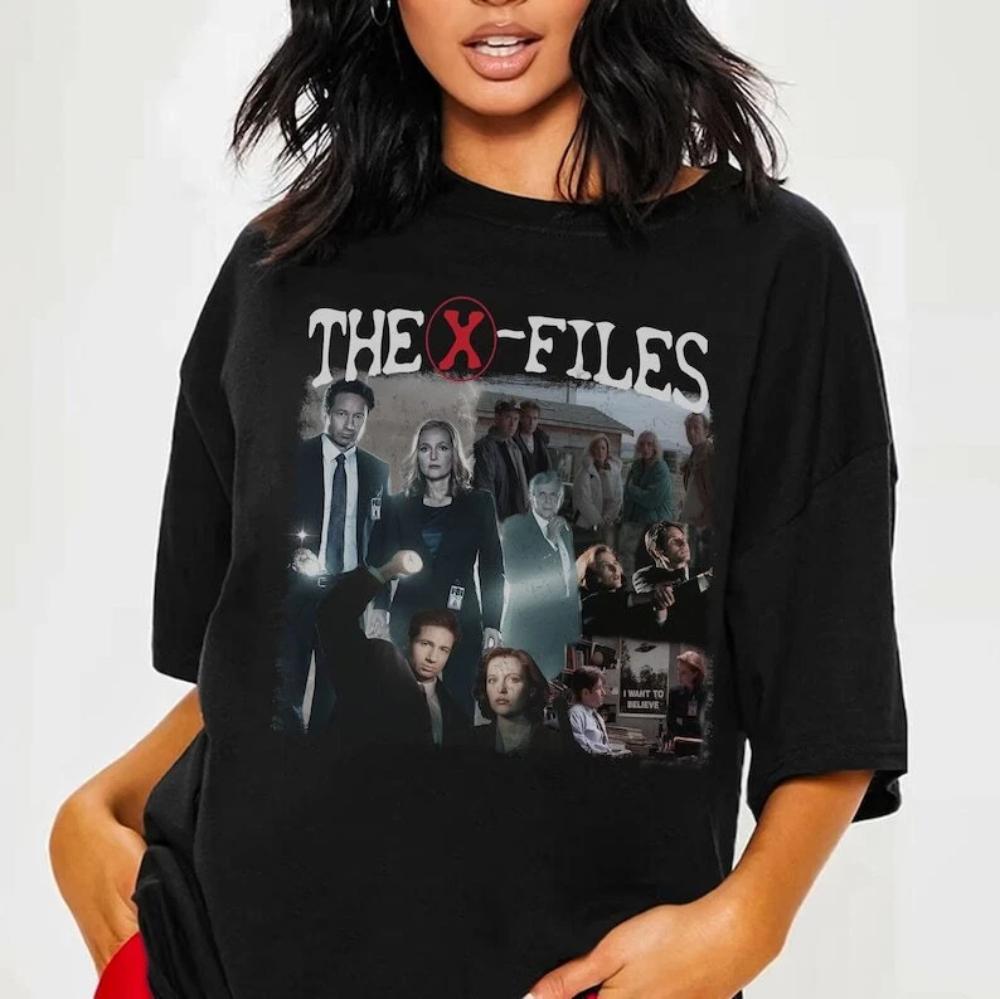 The X Files Shirt Vintage The X Files Shirt Bootleg The X Files Shirt TShirt Graphic Short Sleeve Women Tshirts for Unisex