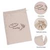 Homemade Bread Storage Pouch Single-layered Food Grade Large Capacity Drawstring Sealing Reusable with Liner Picnic Commute School Bread