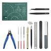 WMYCONGCONG Plastic Model Tool Kit, 13-Piece Beginner's Tool Set, Includes Thin-Blade Nippers, File, Cutting Mat, Precision Tweezers, and Modeler's Kn