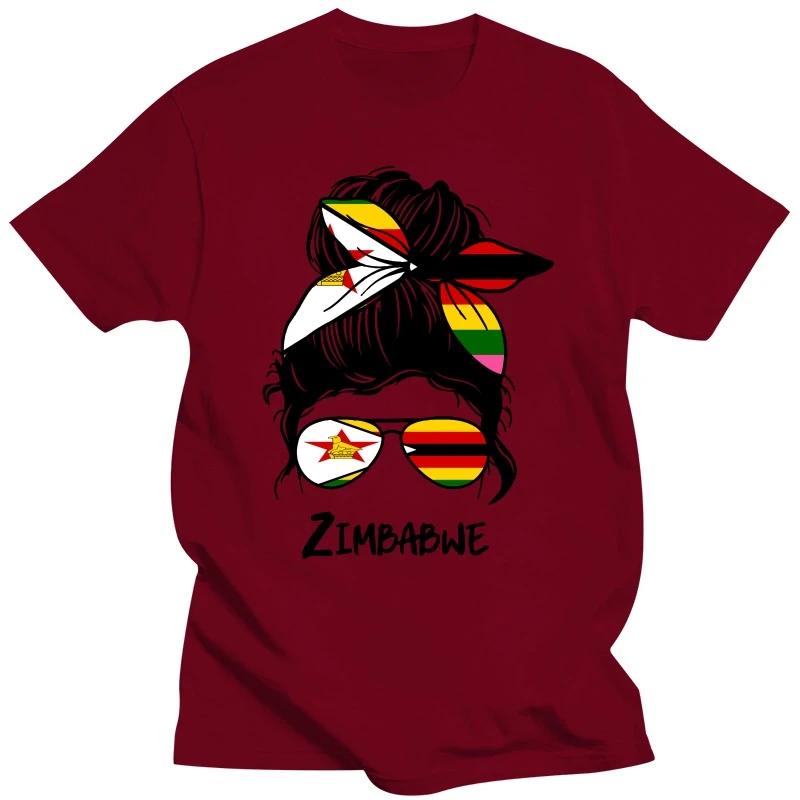 Funny Zimbabwe Zimbabwean Girl Flag T Shirts Summer Graphic Cotton Streetwear Short Sleeve Birthday Gifts Tshirt Unisexs Clothing