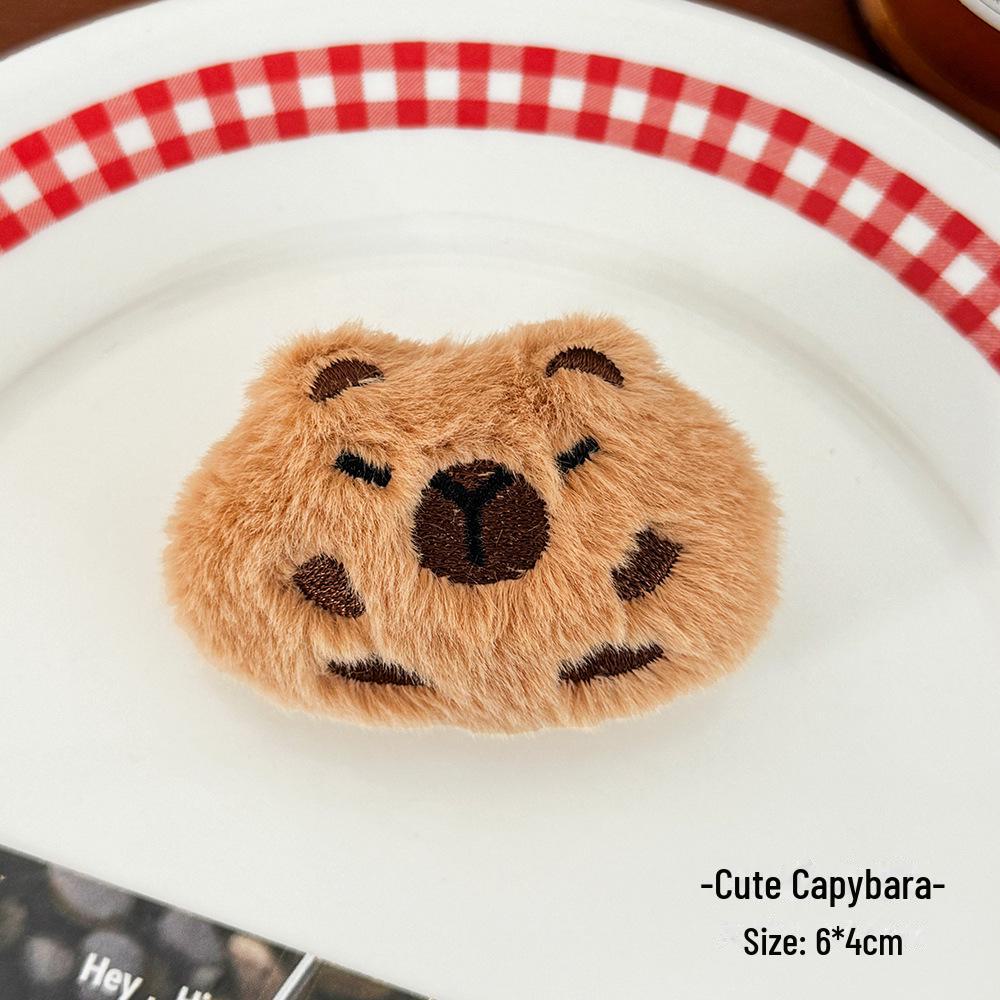 Мягкая брошь в виде молочно-желтого медведя - мультяшная кукла в подарок детям и детской одежде