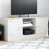 VidaXL TV Stand White 99x39x44 Cm Steel, TV Bench, TV Unit, Multimedia Unit, TV Sideboard, Hi-fi Unit, Center of 841690