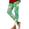 Women's Casual And Fashionable Outdoor Holiday Print Plaid Print Slim Fit Elastic Yoga Pants Nine Minute Pants