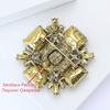 Rhinestone Cross Brooch Unisex Design Pins Office Party Casual Accessories Gifts