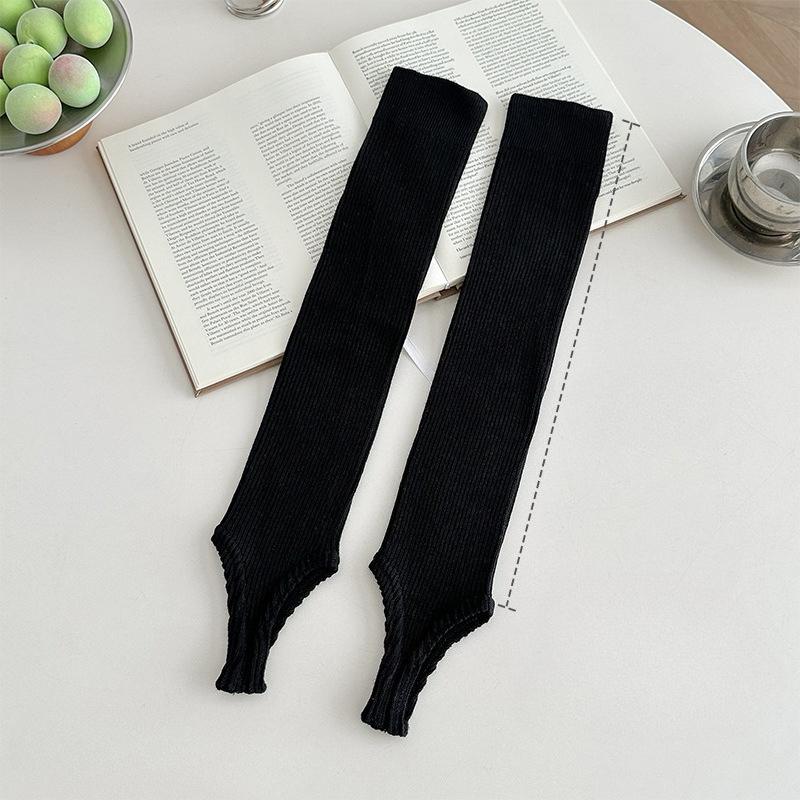 Белые носки для йоги Dui Dui для женщин, чтобы выглядеть стройнее осенью и зимой, защита ног и носки до икр с педалью для стопы, чехлы для носков для йоги