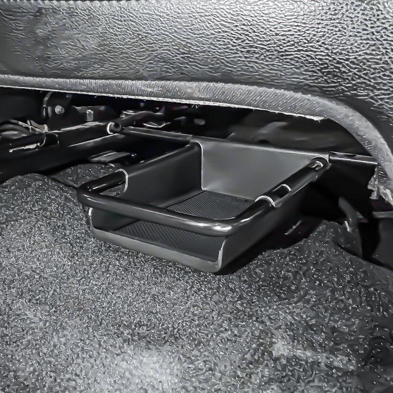Передний органайзер для хранения под сиденьем для Jeep Wrangler JL JLU 2018-2025 и Gladiator JT -2025 Нижний скрытый ящик для хранения Автомобильный лоток