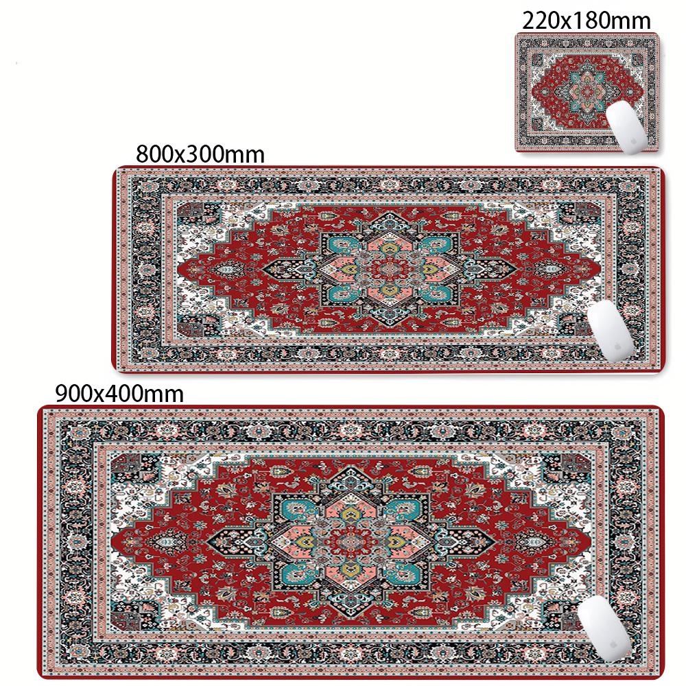 Retro Persian Pattern Mouse Pad Large AntiSlip Rubber Gaming Mousepad Durable Table Mat Edge Office And Gamer Long Desk Mats