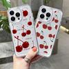 Чехол на весь экран Красная вишня для IPhone 16 15 14 13 12 11 Pro Max X XR XS 7 8 Plus SE Для IPhone 16 15 14 Plus Чехол Funda