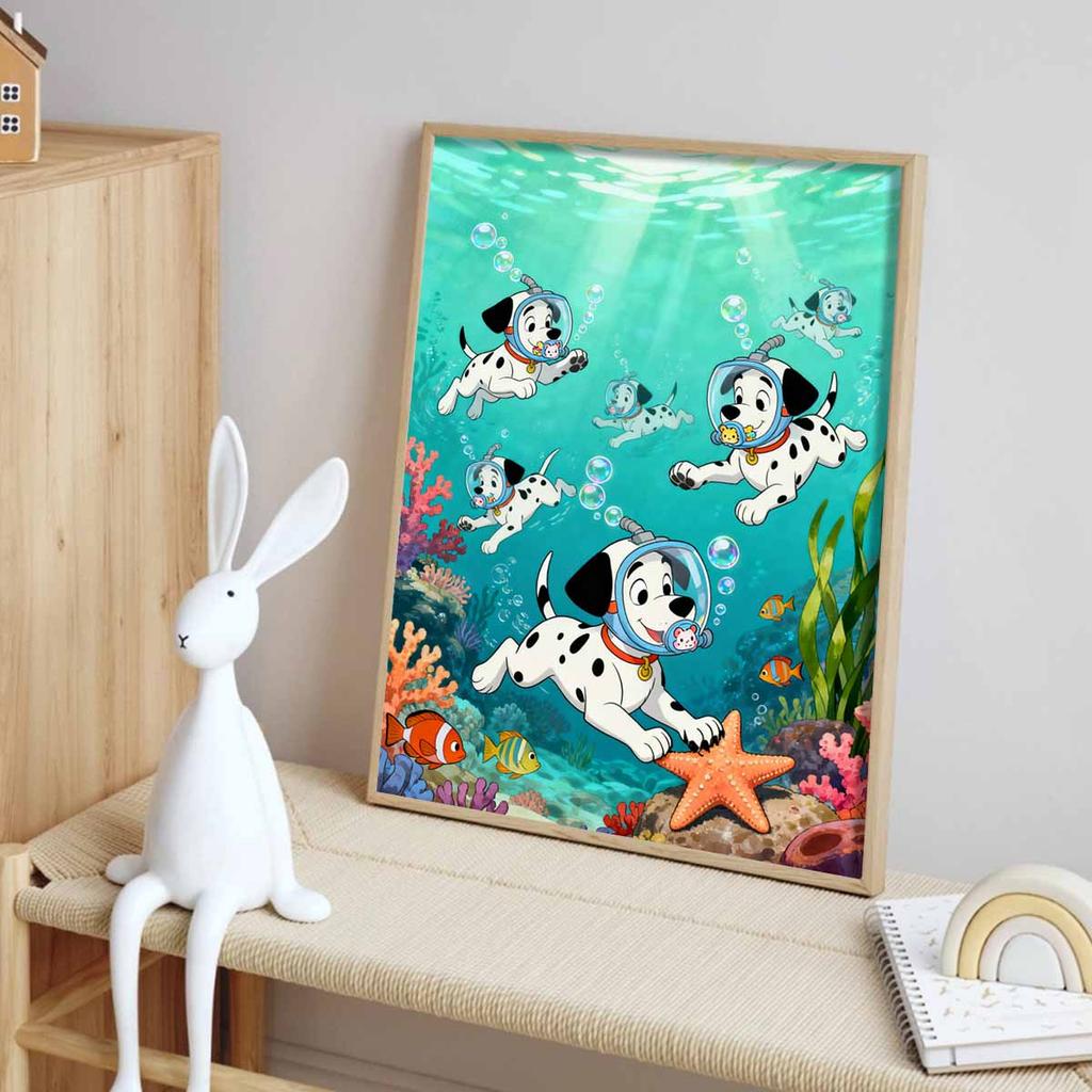 Disney Diamond Painting 101 Dalmatians Undersea DIY Diamond Art Painting Set for Home Office Decoration Handmade Gifts