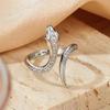 Shiny Zircon Snake Rings For Women Punk Gold Color Animal Snake Adjustable Rings Exaggerated Wedding Jewelry