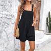 Women's Jumpsuit Comfortable Casual Jumpsuit Fashionable Solid Color Shoulder Strap Pants