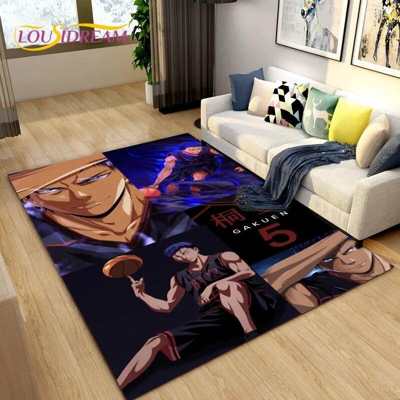 Баскетбольный коврик Куроко с героями мультфильмов, ковер для гостиной, спальни, дивана, коврик для украшения, детский нескользящий напольный коврик
